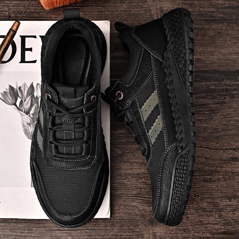 Fashion Hand-stitching Outdoor Men Sneakers Fashion Classic Driving Footwear Non-slip Treking Shoes Handmade Mens Leather Casual Shoes