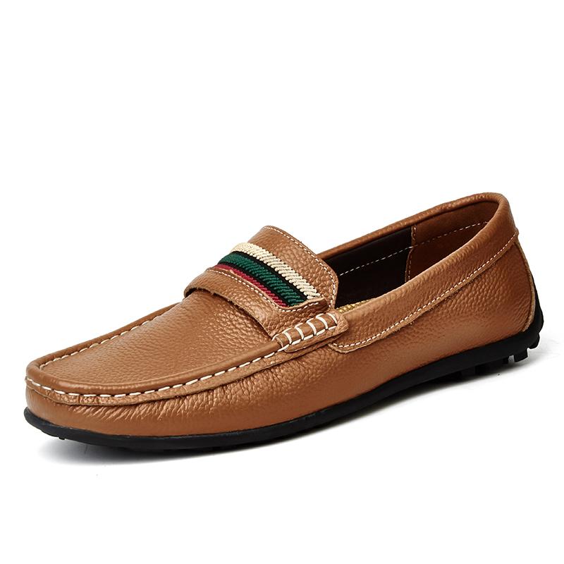 Large Size Loafers Shoes For Men Boat Shoes Leather Man Moccasins Mens Driving Shoes Casual Shoe Slip On Flats Mocasines Hombre