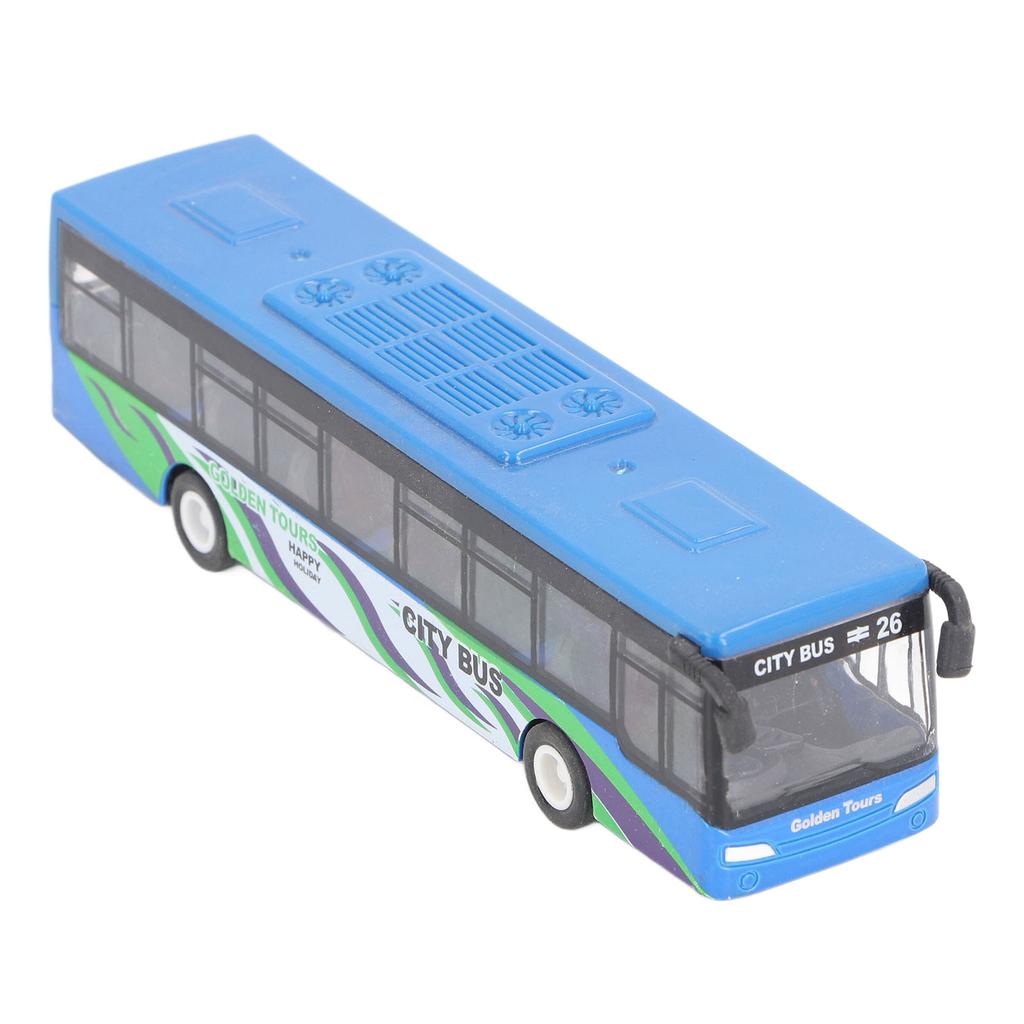 Pull Back Alloy Bus Extended Length Full Function   Structure Educational Alloy Bus Vehicle Model Toy