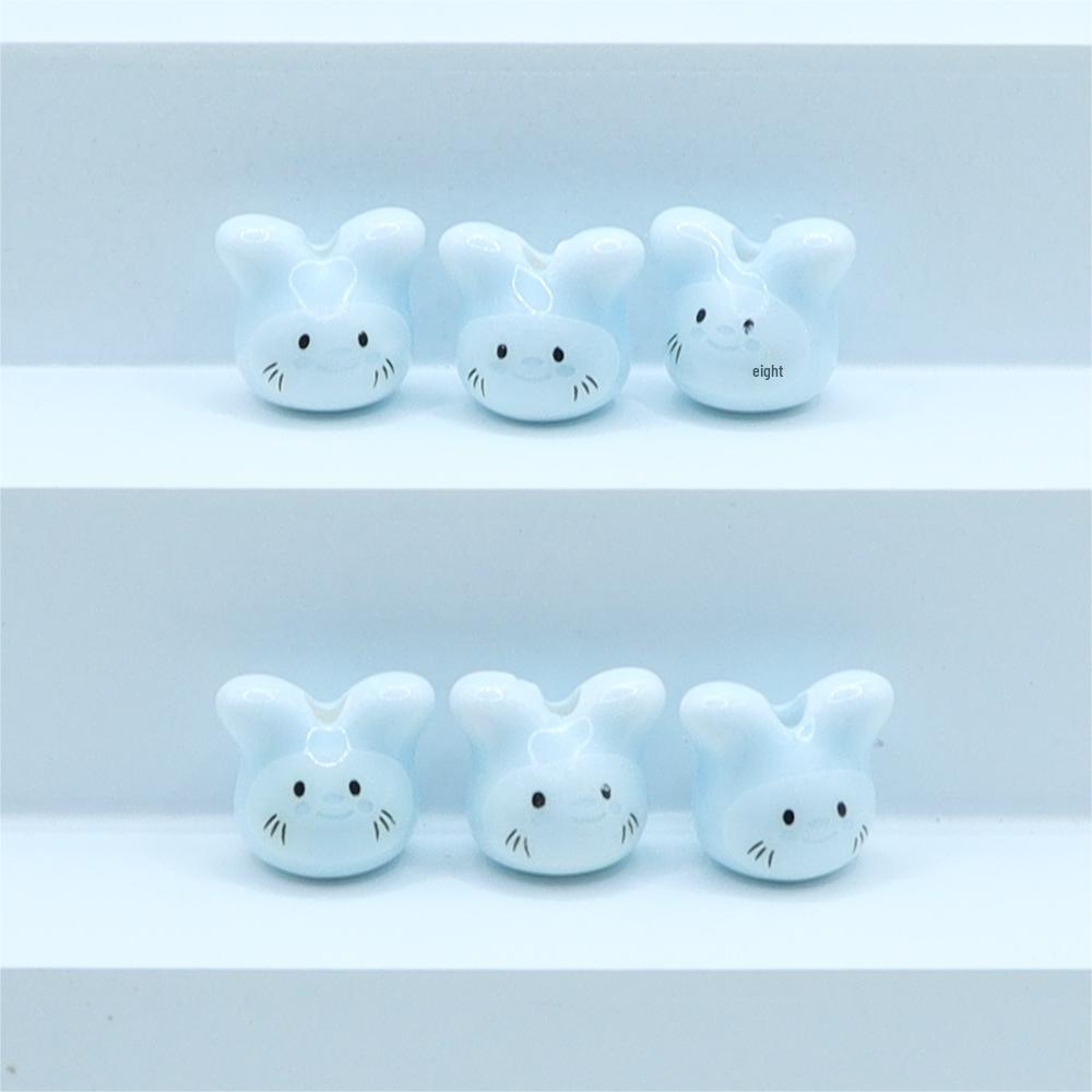 Niedliche kleine Kaninchen glasierte Keramikperlen für DIY Schmuck und Accessoires