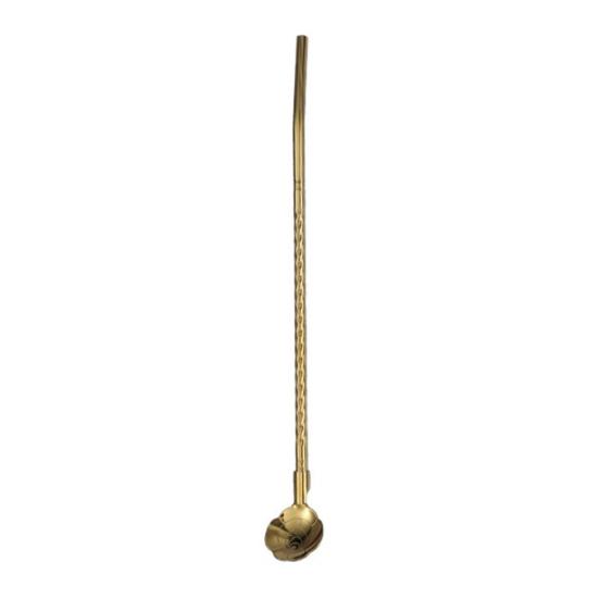 Yousheng Sakura Straw Spoon, 304 Stainless Steel Straw for Coffee Stirring, Reusable Drinking Straw for Juice Milk Tea