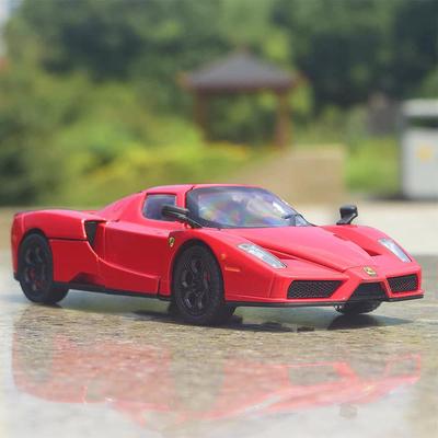 Ferrari Enzo Klassischer Supersportwagen Simulation Diecast & Spielzeugfahrzeuge Geräusche & Licht Rückziehbarer Wagen 1:32 Legierungsmodell-Geschenke für Kinder