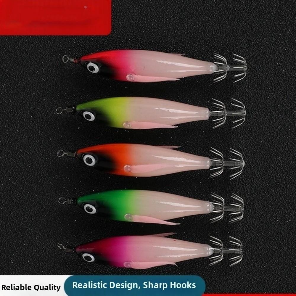 5pcs 5pcs Set Squid Jig Set 5cm Size Egi Fishing Bait Set Saltwater Fishing Lure  For Octopus