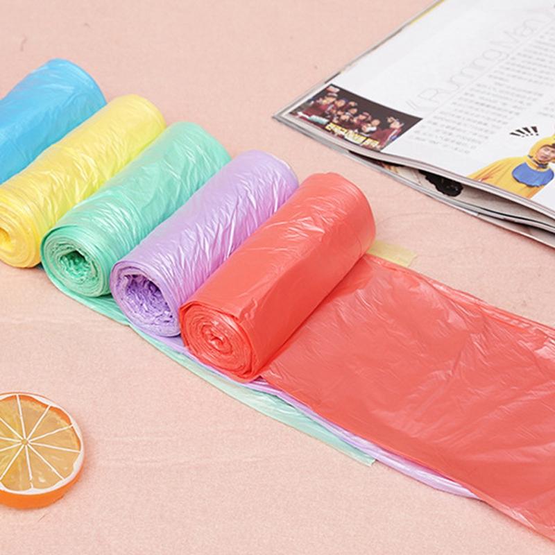 1 Rolle mit 30 Stück hochwertigen Einweg-Müllbeuteln für den Haushalt, Küchenmüllbeutel, Reinigungsmüllbeutel, Plastikbeutel