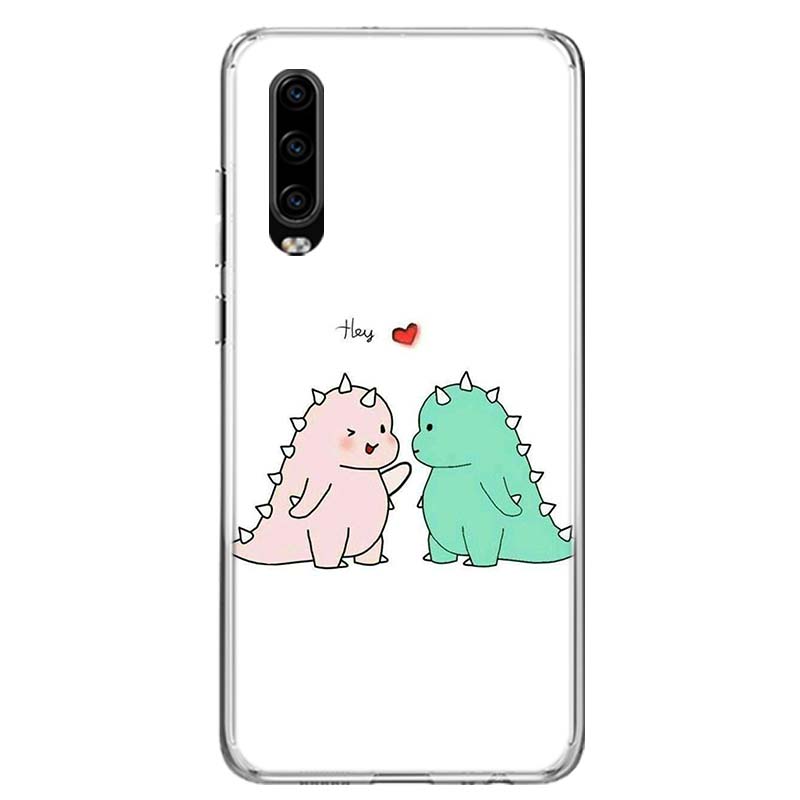 Cute Animal Dinosaur Baby Cover Phone Case For Huawei P30 P20 P10 P40 P50 Pro Mate 20 40 30 10 Lite Popular Fundas Art Gift