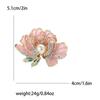 Beaut&Berry Elegant Pearl Peony Flower Brooches for Women Rhinestone Plant Pin Luxury Banquet Wedding Jewelry Friends Gifts