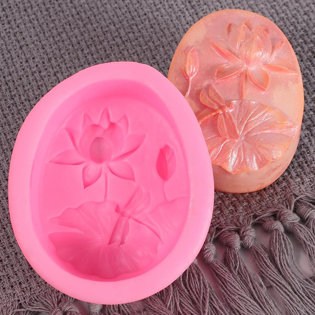 Silicone Cake Mold with 3D Flower Lotus leaf Pattern for Fondant Soap Candy Chocolate Decoration DIY Baking Tools