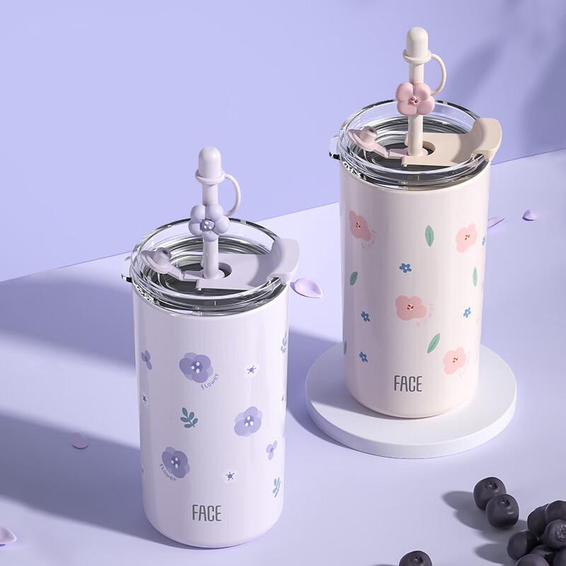 Face 316 Stainless Steel Insulated Straw Tumbler 480ml