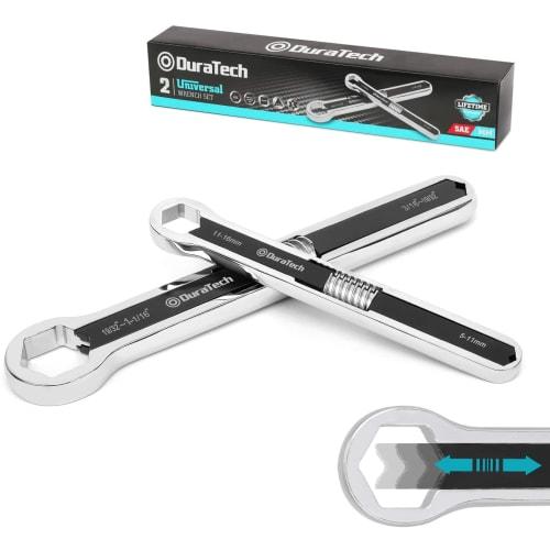 

Универсальный ключ DURATECH, Многофункциональный ключ, Двусторонний, Регулируемый размер, Набор из 2 штук, 5-16 мм, 5-27 мм, для ремонта и обслуживания автомобилей