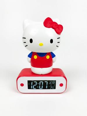Wecker mit LED-Licht mit Hello Kitty-Motiv,