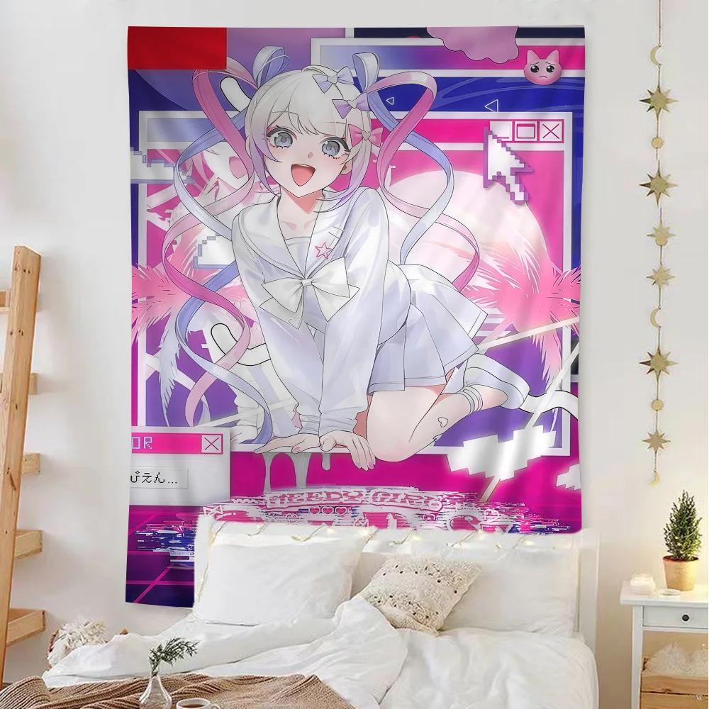 VIKAMA Meme Tapestry Craving Girl Streamer Overload Psychedelic Art Vibrant Hippie Wall Decor Perfect For Gaming Rooms