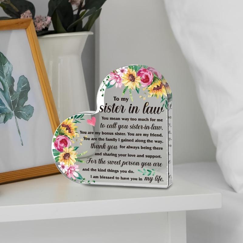 2D Flat, Heartfelt Keepsake Acrylic Decorative Plaque, Birthday Gift, Suitable for Wall Decoration, Porch, Room, Villa, Accents Home, Hallway, or Work