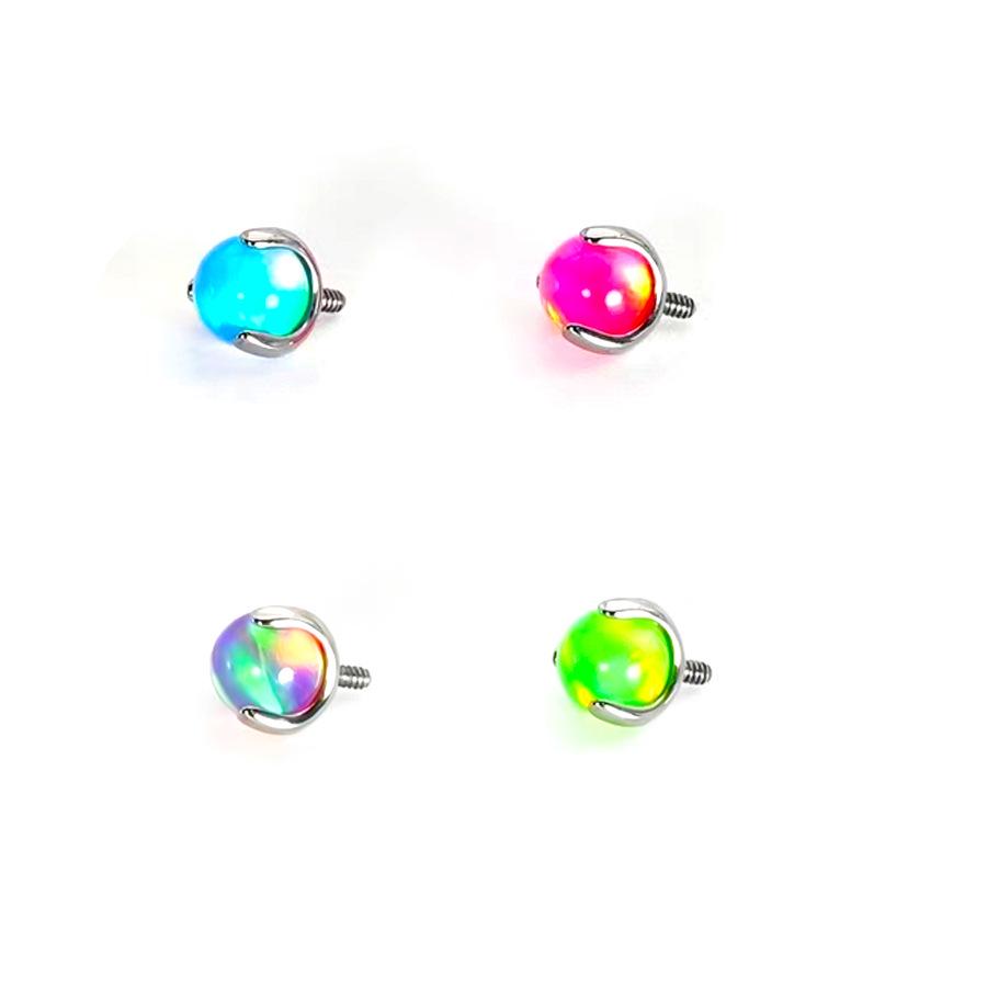 G23 Titanium Aurora Jelly Opal Stud for Ear, Lip, Tongue, and Cartilage Piercings
