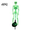 Festive Outdoor Party Lighting Solar Skeleton Garden Stake Light Halloween 3D Glowing Skull Yard Lights Decor with LED Waterproof Lawn Lamp