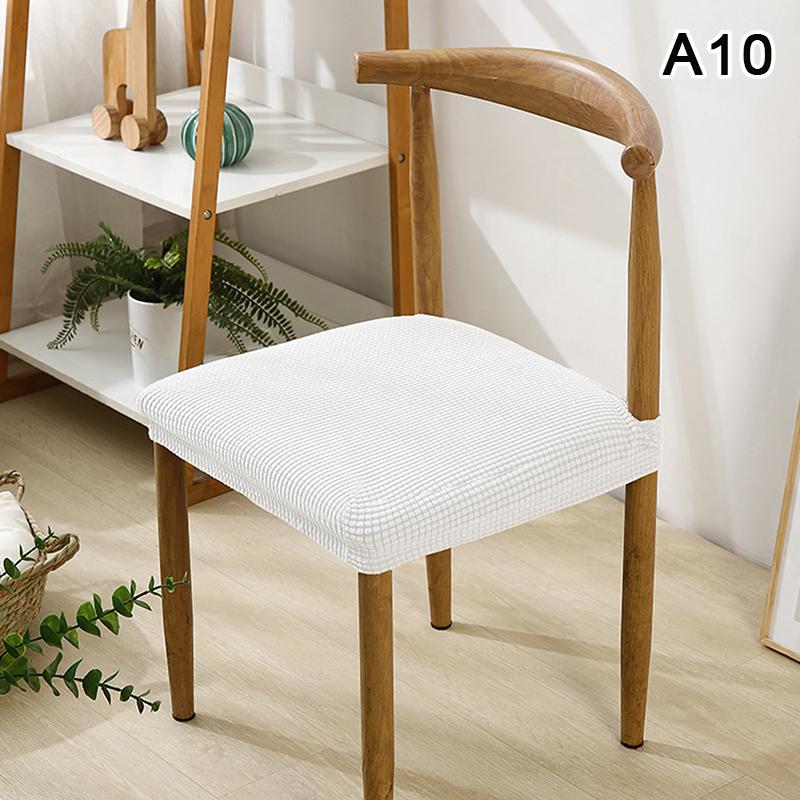 Stretch Chair Seat Covers Chairs Removable Washable Anti-Dust Upholstered Dining Room Seats Protector Cushion Slipcovers&