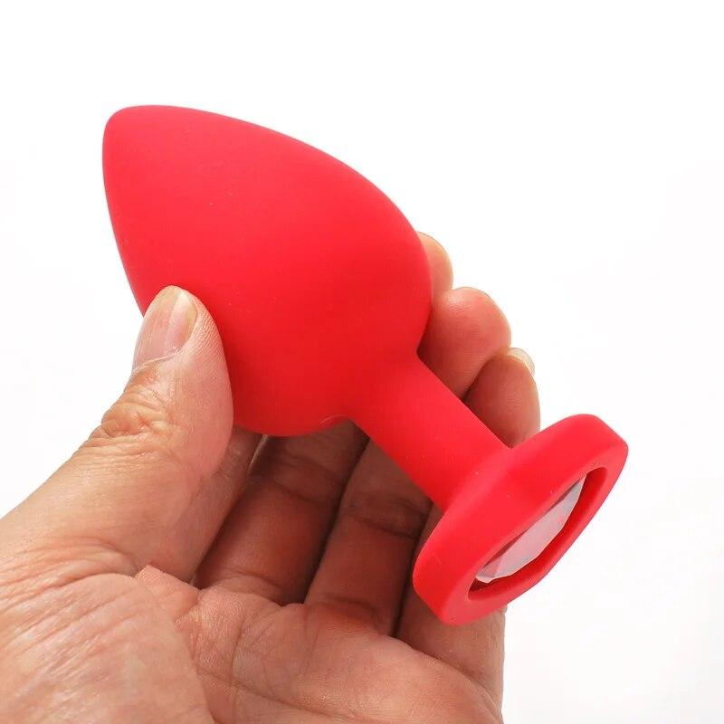 3 Teile/satz Silikon Anal Plug Kristall Herzförmige Basis Butt Plug Trainer Massage Anus Expansion Sex Produkte BDSM Männer Frauen Homosexuell