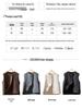 Women's 2025 Asymmetrical Gray Wool Vest - Round Neck, Button-Up, Sleeveless for Spring & Autumn Fashion