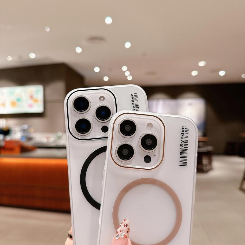 Applicable To Apple 16 Mobile Phone Case Soft Yarn Magnetic Suction IPhone 15 Protective Case 14Promax Matte Slightly Hard