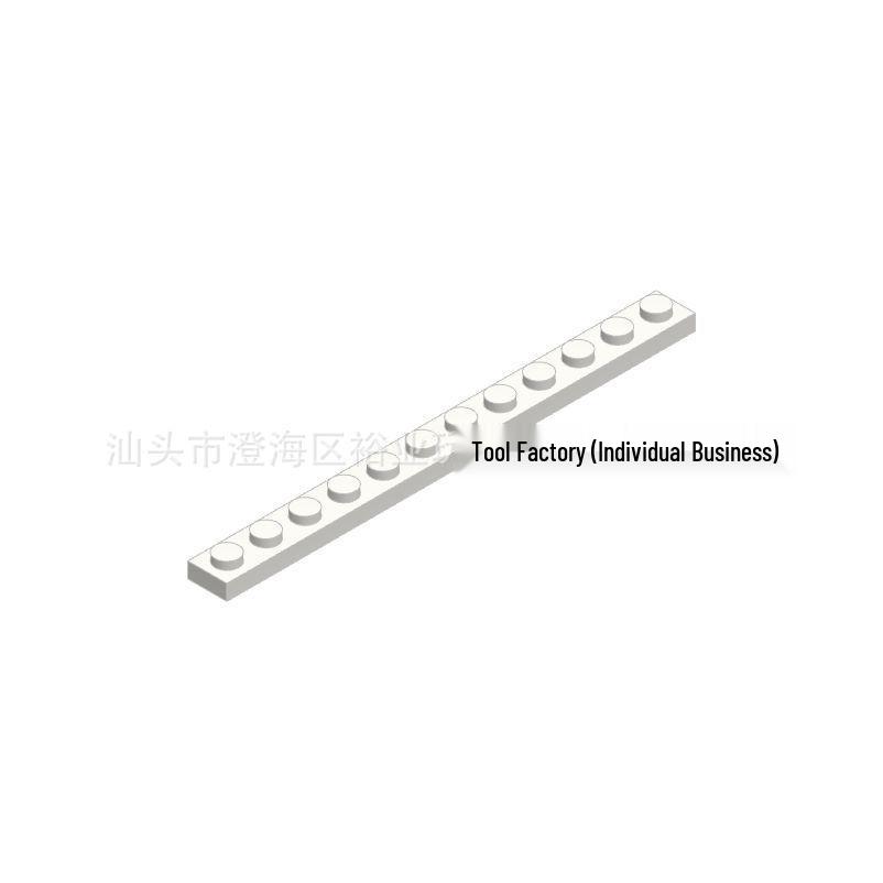 Educational DIY Building Blocks: 1x12 Plate, Moc-Compatible Small Parts 0.5 kg белый