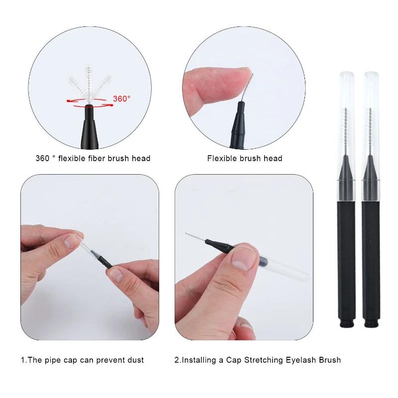 5/10/50PCS Mini Eyebrow Brush Brow Perm Brush Disposable Brow Lifting Brushes Bendable Micro Eyelash Brush Applicators Tools
