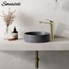 Brushed Gold Basin Tap Hot And Cold Sink Faucet 100% Brass Single Handle Deck Mounted Bathroom Faucet