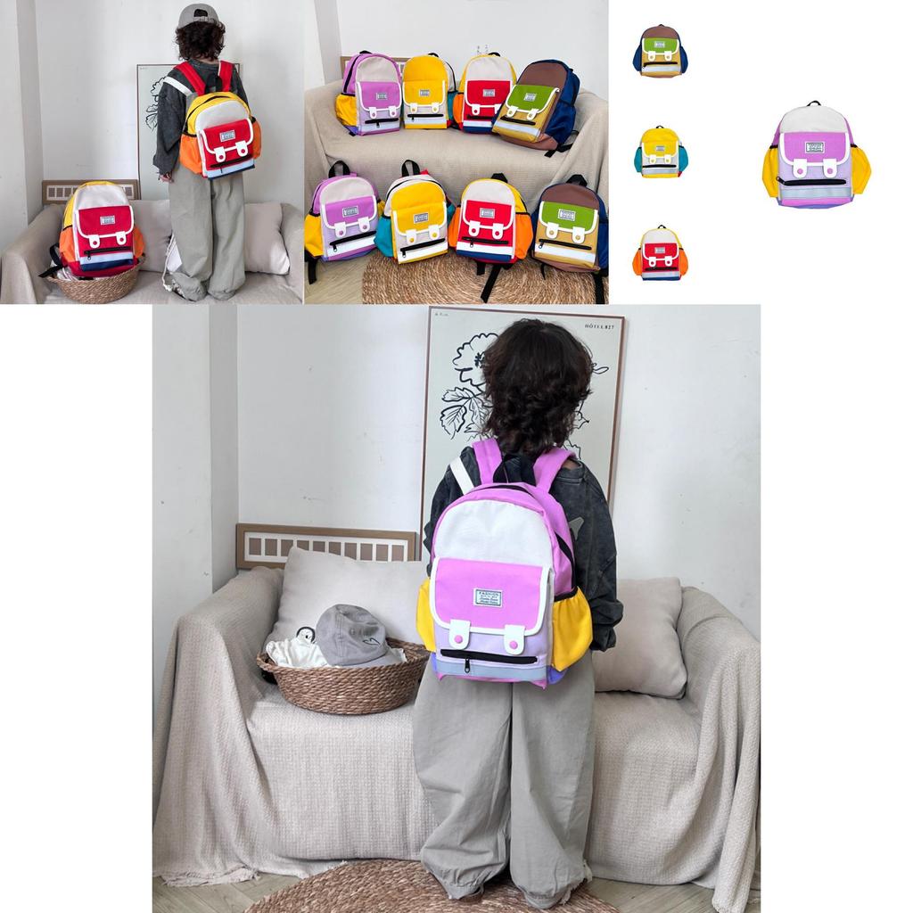 Stylish Korean Version Ins Children's Backpack With Colorful Letter Design For Kids Aged 3 To 5 Years