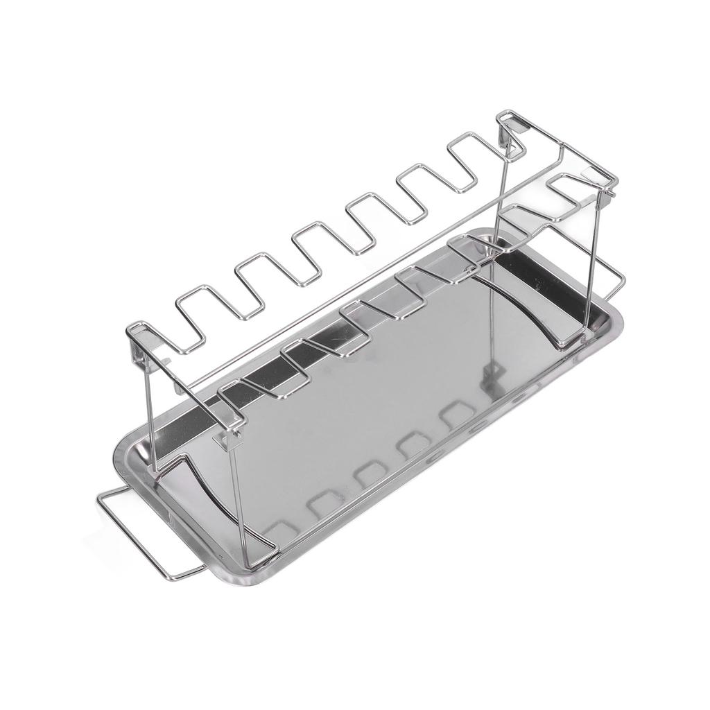 Chicken Wing Leg Rack Stainless Steel Foldable BBQ Rack Portable Grill Holder for Outdoor