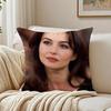 MMonica Bellucci Cushion Cover Linen Pillowcase Soft  for Sofa Bed Home Room Decor