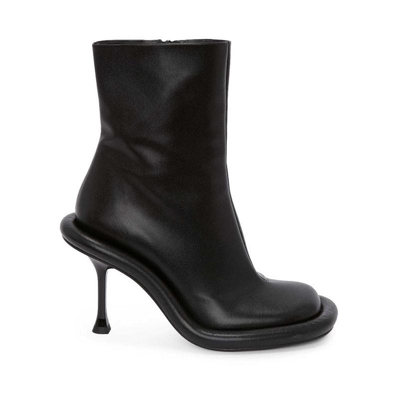 

Модные осенне-зимние новые синие джинсовые короткие ботинки в европейско-американском стиле, на высоком каблуке, на толстой подошве, с круглым носком, с боковой молнией, женская обувь, размеры 35-43 39