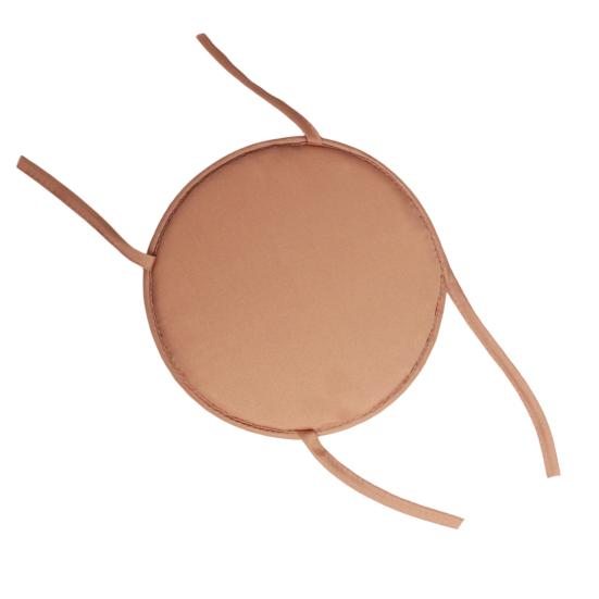 Round Chair Seat Pad Solid Color Seat Cushion 15 Inches Circular Chair Cushion with Straps for Indoor Outdoor Garden Patio Office Use