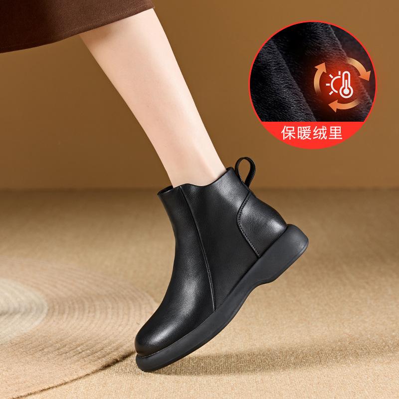 Autumn and winter retro Martin boots girls boots short boots versatile flat heel Chelsea women's shoes boots