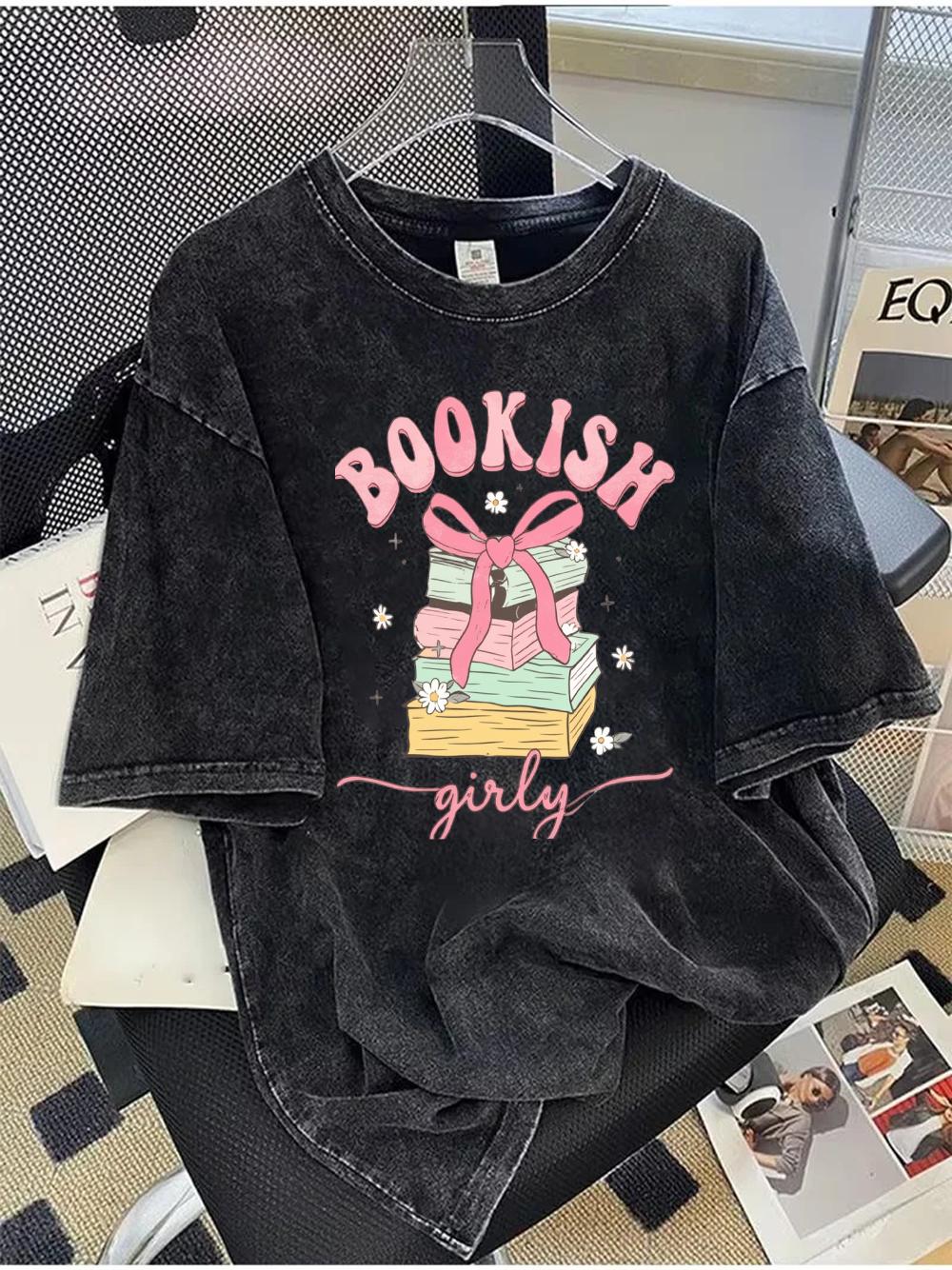 

Bookish Tshirt Womens Short Sleeved Casual Top Breathable Summer Tshirt Soft Fabric Suitable for Daily Wear S