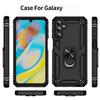For Samsung Shockproof Armor Phone Case A15 A35 A55 A05S A14 A13 A24 A34 A54 Bumper Silicone Phone Finger Ring Holder Back Cover