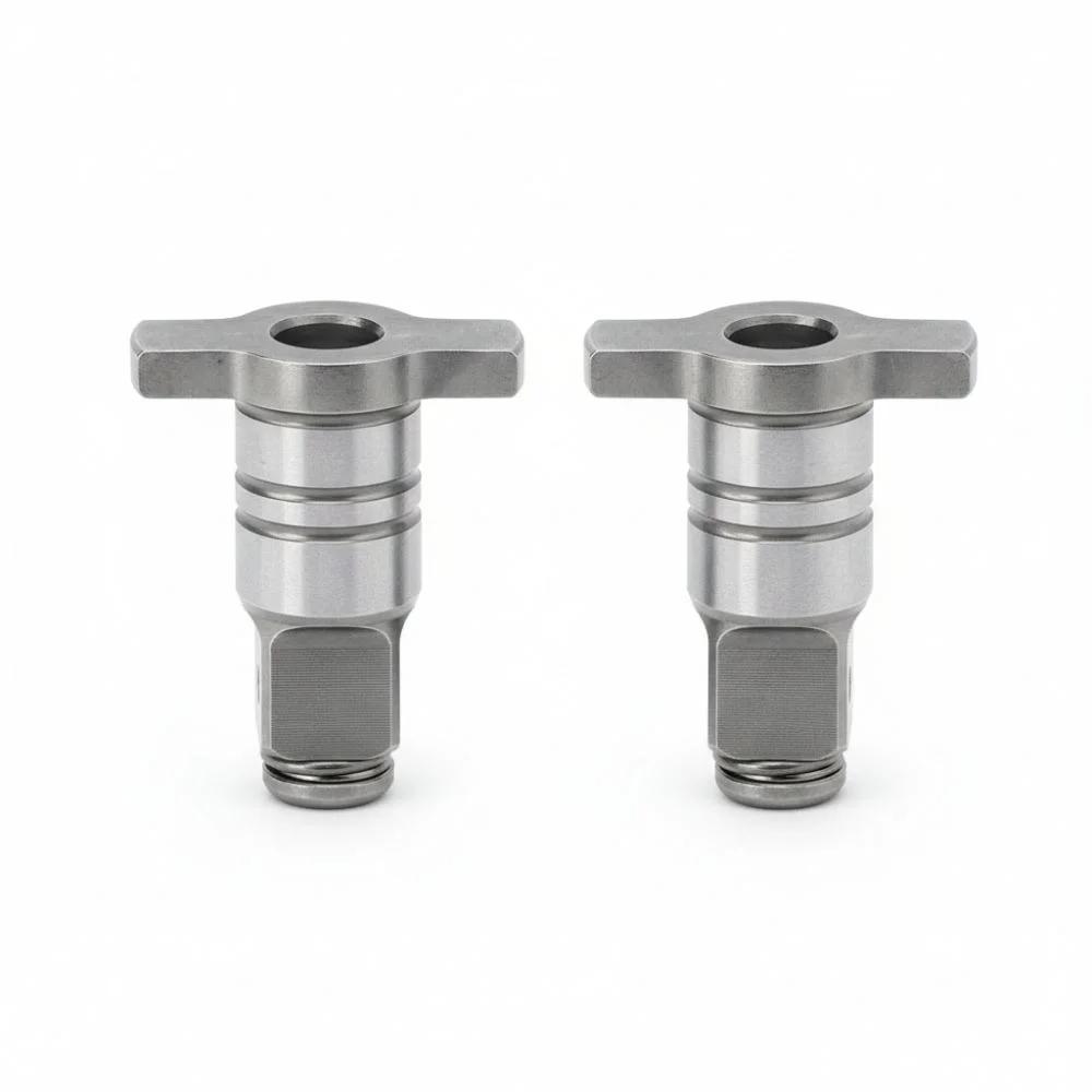 2 PCS 1/4 Hex Electric Wrench Conversion Head 1/2 Square Drive Magnetic Wrench Shaft Conversion Head Dual-Use T-Shaped