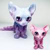 3D Printed Siamese Cat Movable Joint Fidget Toy Stress Relief Decompression Desktop Ornament Kid Figure Toy