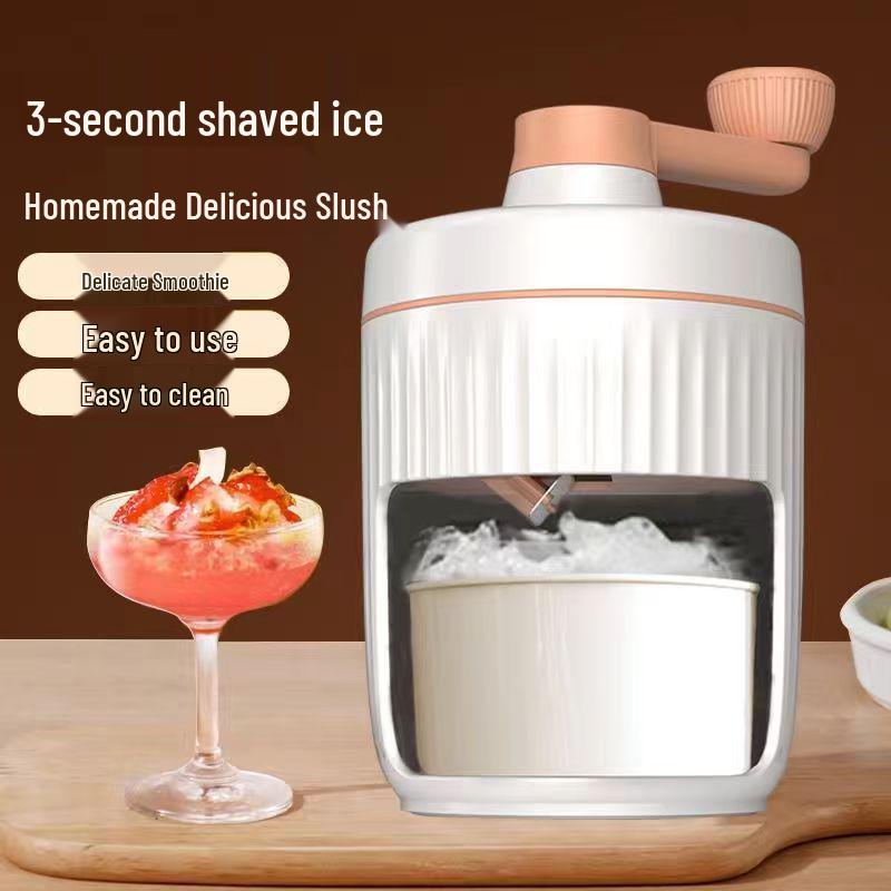 Portable Hand-Crank Ice Shaver: Mini Smoothie Maker & Manual Ice Crusher for Home Kitchens