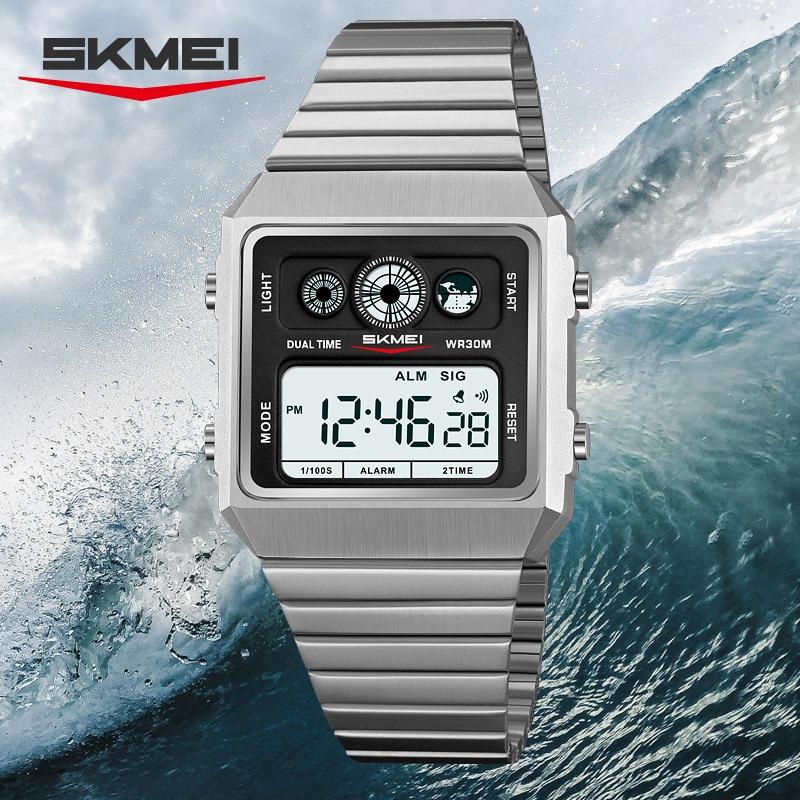 Electronic watch Fashion multi-functional men's watch Timed alarm Waterproof watch
