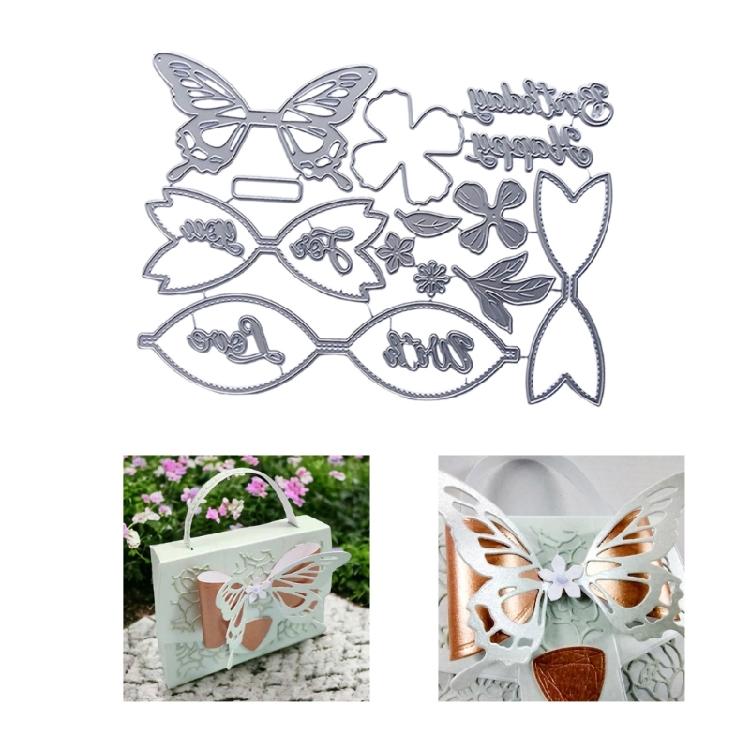 Schmetterlings-Box Stanzformen Scrapbooking Stanzschablonen Kohlenstoffstahl Stanzformen für Scrapbooking Album Kartenherstellung