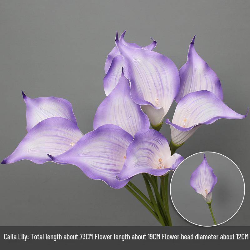 10-Piece Purple Floral Artificial Flower Set for Wedding and Aisle Decor