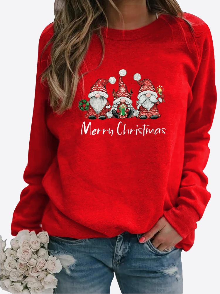 Winter Damen LOVE bedruckte Tops T-Shirt Damen Rundhals Langarm Casual Sweatshirt Plus Size Bluse Plüschpullover