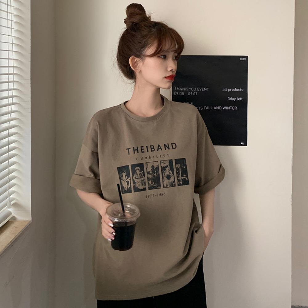 Women's Short-Sleeved T-shirt Summer Loose Korean Top