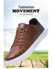 Męskie Lekkie Oddychające Skórzane Buty Casual - Modne Sneakersy w Stylu Koreańskim na Wiosnę i Jesień