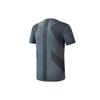 FILA Letter Logo Print Color Block Simple Slim Fit Sports Fitness Knitted Round Neck Short Sleeve T-Shirt Men T-Shirt Iron-Blue A11M321120F-DB