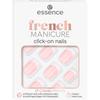 French Manicure Click-On Nail Tips 01, 12 Pieces