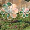 Transparent Eight Leaf Windmill Flower Windmill Toys Multifunctional Wind Chime  Kid