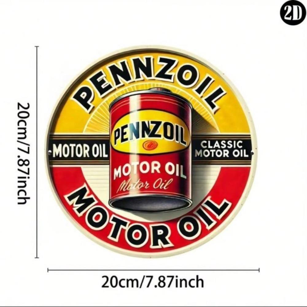 Vintage Rustic Pennzoil Classic Motor Oil Metal Wall Sign Retro Home Decor