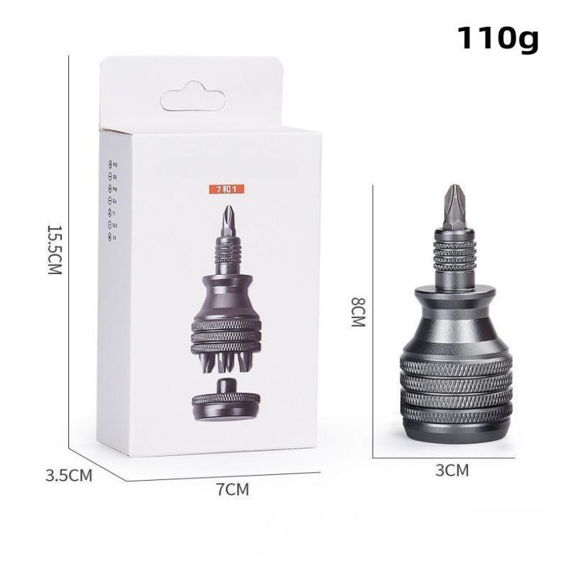 1 Stück Schraubendreher Titanlegierung Klein Stahlpistole Multifunktional Handflächenschraubendreher Dekompression Aluminiumschraubendreher