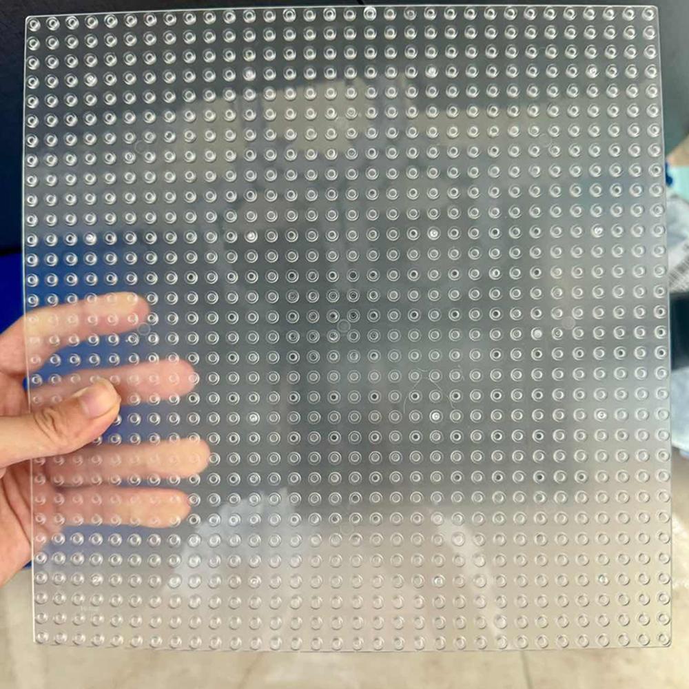 32*32 Dots BasePlates Transparent Small Particle Building Block Plate Single Side DIY Bricks ABS Plastic Assembly Plate Child To