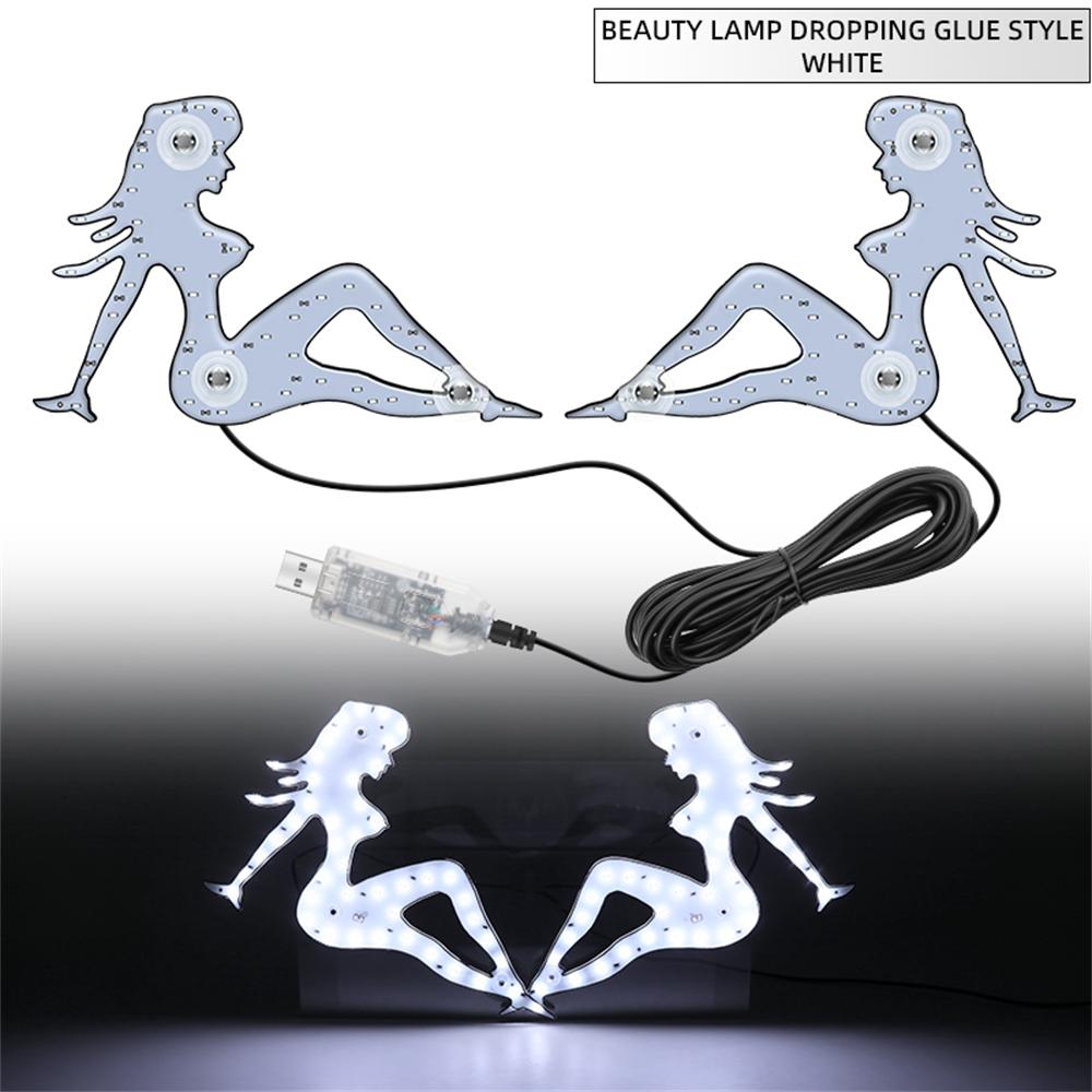 

Mudflap Girl LED Car Sticker Sexy Girl Angel Devil Bumper Window Car Stickers Glowing Angel sticker белый