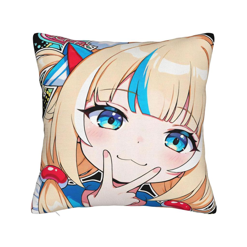 Decorative Pillow Covers Sameko Saba X Gawr Gura Merchandise Home Throw Pillow Case Cover Zipper Multi-Size